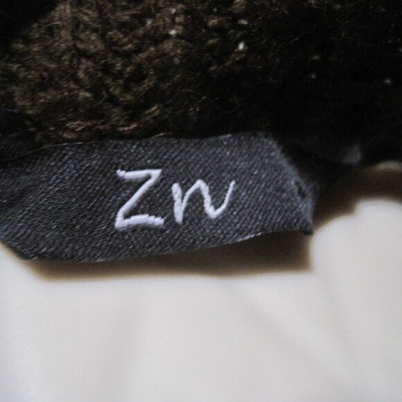 Zinc Women's Large Brown Crossover Shawl Sweater Wraps Knit Poncho Fringe Trim - Picture 6 of 7